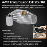 5179267AC Transmission Filter Kit 4WD Deep Pan for 1999-18 Chrysler Dodge Ram Jeep