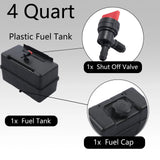 691993 Fuel Tank 1 Gallon Gas Tank 4 Quart Fuel Gas Tank w/ Cap & Shut-Off Valve