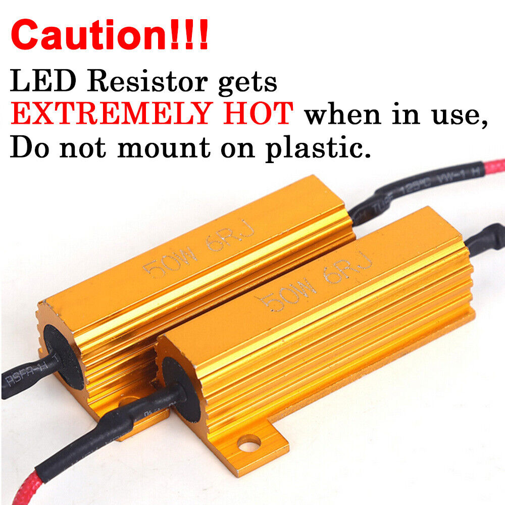 Led Ohms 4x LED Load Resistors 25W 10 ohm Bulbs Turn Signal Error/Blinker/Hyper ...