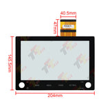8" Touch Screen Digitizer for Mitsubishi Outlander 2 Knobs Radio Navigation
