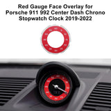 Gauge Face Overlay for Porsche 911 992 Center Dash Chrono Stopwatch Clock 19-22