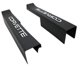 Set 2qty Door Sill Guards W/Corvette Logo - Black for 1990-1996 C4 Corvette