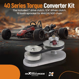 40 Series 1" Driver inch Driven Torque Converter Clutch Kit for Go Kart Pulley