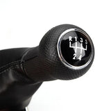 Gear Shift Knob Kit With Boot Cover for 2002-2012 Volkswagen Jetta 5 Speed Black