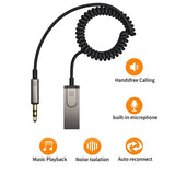 Aux to Bluetooth 5.1 Adapter 3.5mm Bluetooth Receiver Microphone for Car Home Office