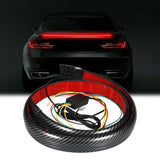 Carbon Fiber LED Car Tail Brake Light Strip Rear Spoiler Lip Trim Universal Red New