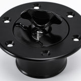 Aircraft Style Pop-Up Fuel Cap with Filler Neck 6-Bolt Flush Mount Black SLYXG01-BK