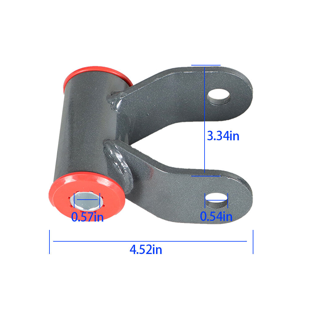 2 Inch Rear Drop Shackle Kit for 2002-2008 Dodge Ram 1500 2WD 4WD
