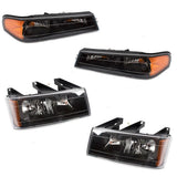 Headlights Set fits 04-12 Colorado Canyon 06-08 i-Series 4 Pc w/ Signal Lights 1221-0107C4 - product image