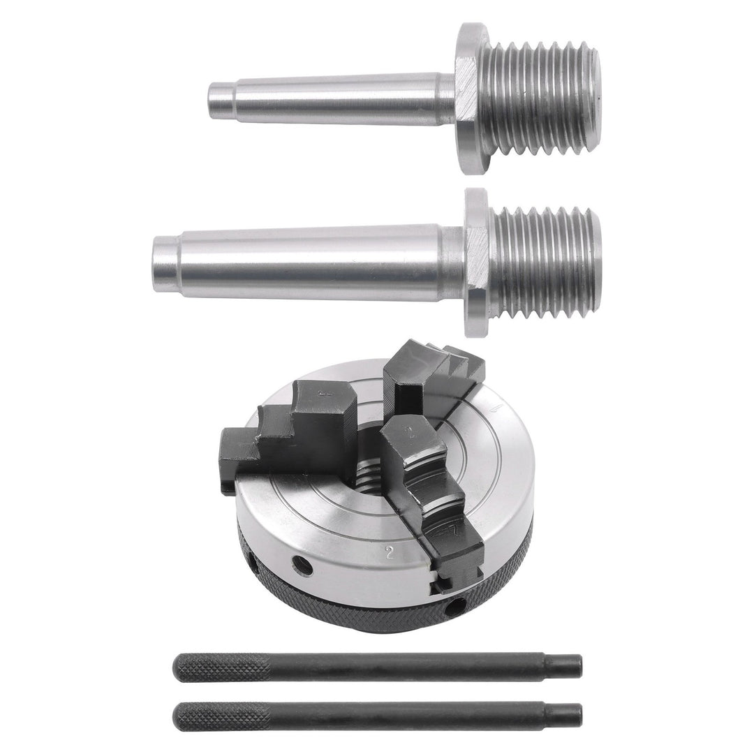 2 Inch 3-Jaw Self-Centering Mini Lathe Chuck with Arbors D4103