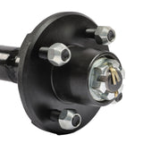 2000 lb Trailer Axle 4 on 4 in 61 in Hub Face 46 in Spring Center with U-Bolt Kit