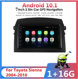 7'' Android 10.1 Quad-core 1/16GB Car Stereo Radio GPS For Toyota Sienna 2004-10 – product image