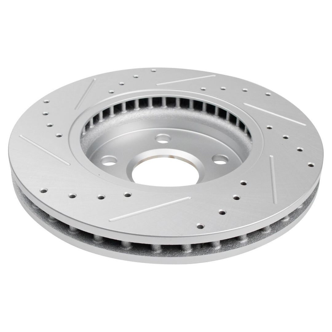 Front Drilled and Slotted Coated Brake Rotor Pair for 2011-2016 Buick Regal, LaCrosse and Chevrolet Malibu