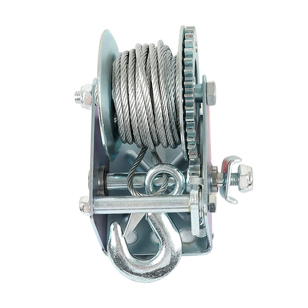 Hand Crank Winch 600 lb with Steel Cable