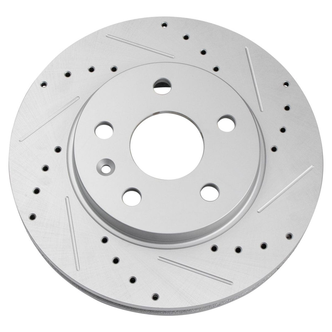 Front Drilled and Slotted Coated Brake Rotor Pair for 2011-2016 Buick Regal, LaCrosse and Chevrolet Malibu