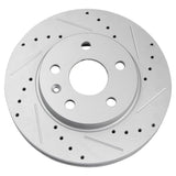 Front Drilled and Slotted Coated Brake Rotor Pair for 2011-2016 Buick Regal, LaCrosse and Chevrolet Malibu