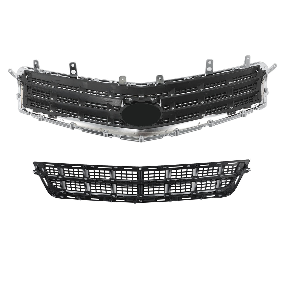 Matte Black Front Upper and Lower Grille Set for 2013-2014 Cadillac ATS 20912420