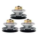 Mower Deck Spindle Assembly with Pulley 3 Pack for John Deere AM121342 AM115720