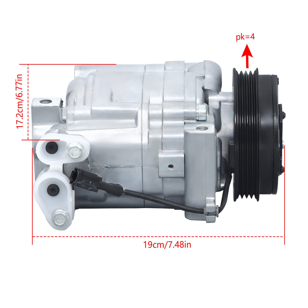 AC Compressor with Clutch for 2008-2014 Subaru Impreza 2011-2014 Forester 2015 WRX STI 73111FG000