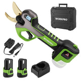 WORKPRO 12V Cordless Electric Pruning Shears with 2 Batteries