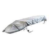 210D Grey Jon Boat Cover for 12-18 ft Boats up to 75 in Beam
