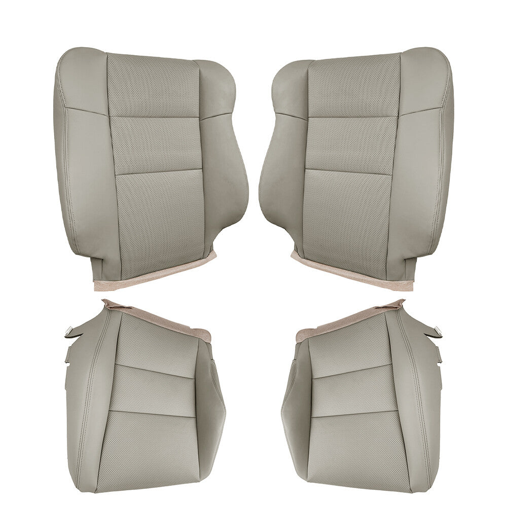 Gray Perforated Leather Front Seat Cover Set for 2007-2012 Acura RDX