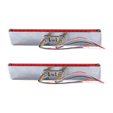 12 in Red Amber 14 LED Double Face Trailer Light Bar 2-Pack
