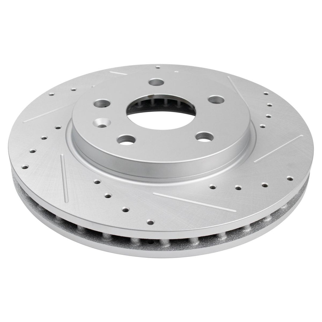Front Drilled and Slotted Coated Brake Rotor Pair for 2011-2016 Buick Regal, LaCrosse and Chevrolet Malibu