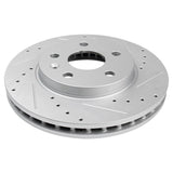 Front Drilled and Slotted Coated Brake Rotor Pair for 2011-2016 Buick Regal, LaCrosse and Chevrolet Malibu