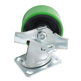 Polyurethane Swivel Caster with Brake 4 x 2 Inch 800 lb