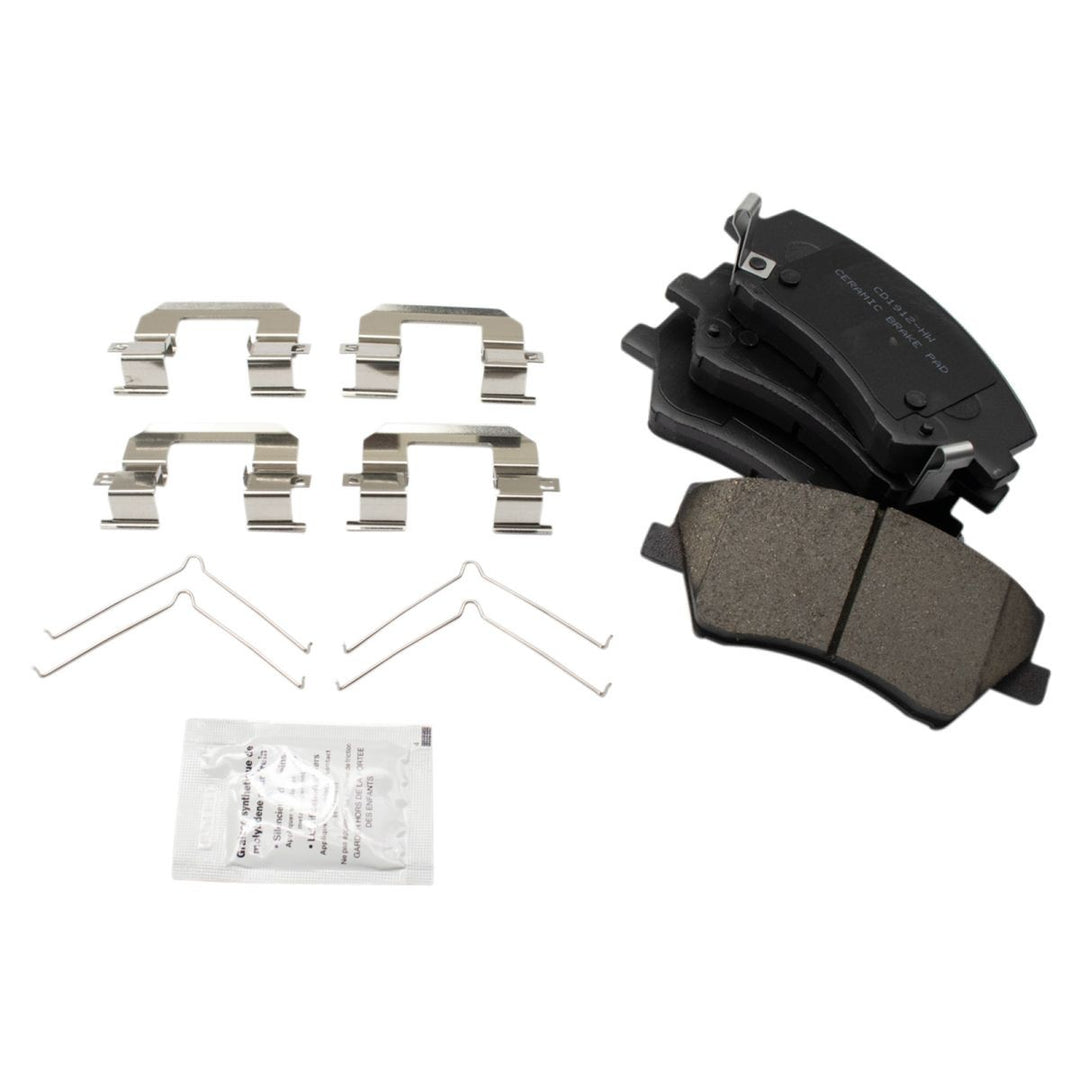 Front Pad & Rotor and Rear Shoe & Drum Brake Kit for 2017-2019 Hyundai Elantra
