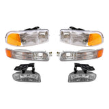 6 Pc Set Headlights, Fog Lights & Signal Lights for 99-02 Sierra 00-06 Yukon/XL 1221-0060C6 - product image