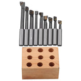 9 Piece Carbide Tipped Boring Bar Set 3/8 in Shank