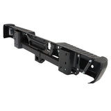 Black Steel Rear Bumper with Hooks for 2015-2020 Ford F-150