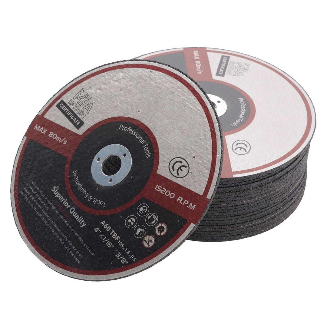 4 x 1/16 x 3/8 Inch Cut Off Wheels for Metal and Stainless Steel 100 Pack