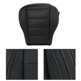 Black Leather Front Bottom Seat Cover Pair for 2015-2023 Ford Mustang