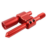 6 in Adjustable Aluminum Shift Knob Extension, Red