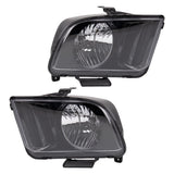 Halogen Headlight Pair for 2007-2009 Ford Mustang
