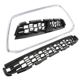 Chrome Upper and Lower Grille Kit for 2013-2015 Mitsubishi Outlander Sport MI1200262