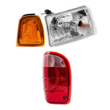 Pair Headlights fit 01-05 Ford Ranger 6 Pc Set with Tail Lights Park Signal Lamps 3222-0017C6 - product image