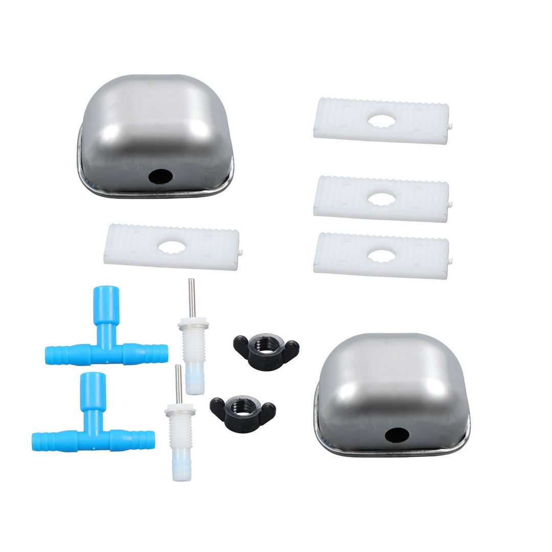 Auto Fill Cup Waterer Kit 2 Pack for Chickens and Rabbits