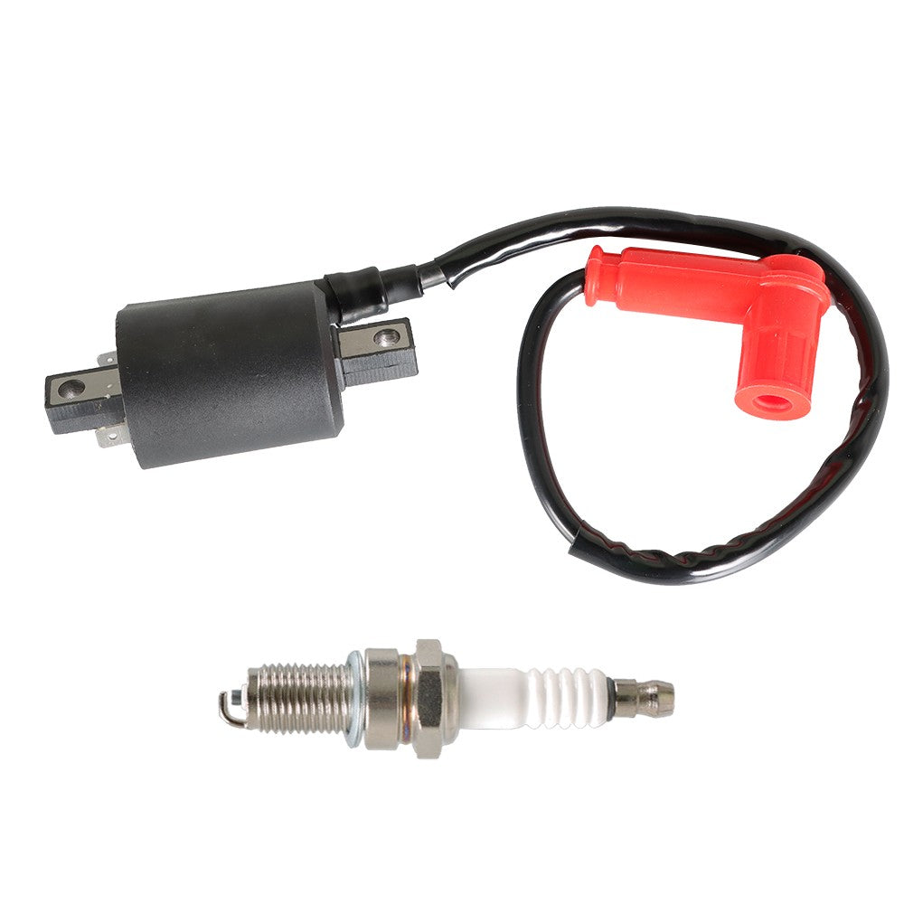 Ignition Coil and Spark Plug for 1985-1996 Yamaha G2 G5 G8 G9 G11 G14 Golf Carts J38-82310-20-00