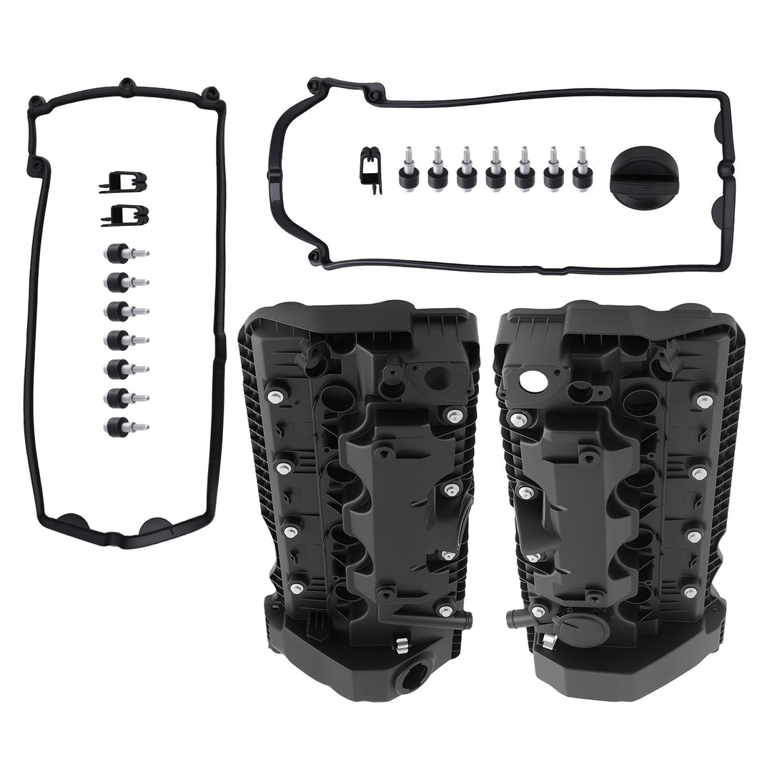 Valve Cover Set for 2002-2010 BMW 545i 550i 645Ci 650i 745i 750i and X5 4.4L 4.8L V8 11127518073
