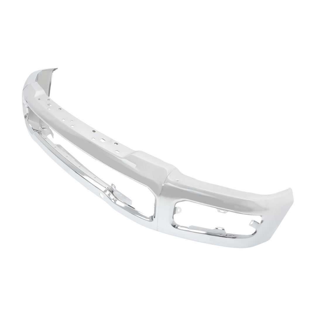 Chrome Split Front Bumper with Sensor Holes for 2023-2024 Ford F-250 F-350 Super Duty
