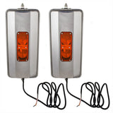 Universal West Coast Truck Set of Side Mirror Heads 7" x 16" Heater & Light U335-0002-2 - product image