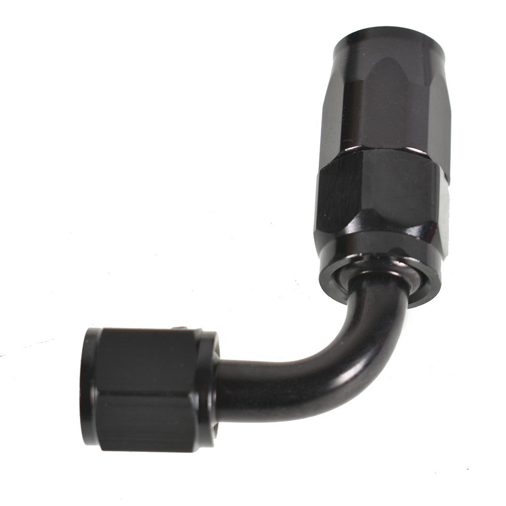-6AN 90 Degree Swivel Hose End Fitting 2 Pack Black
