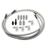 70” Length SS Braided Transmission Cooler Lines Kit for GM 4L60E 4L80E 6AN TH400 OFK19-70-SS – product image
