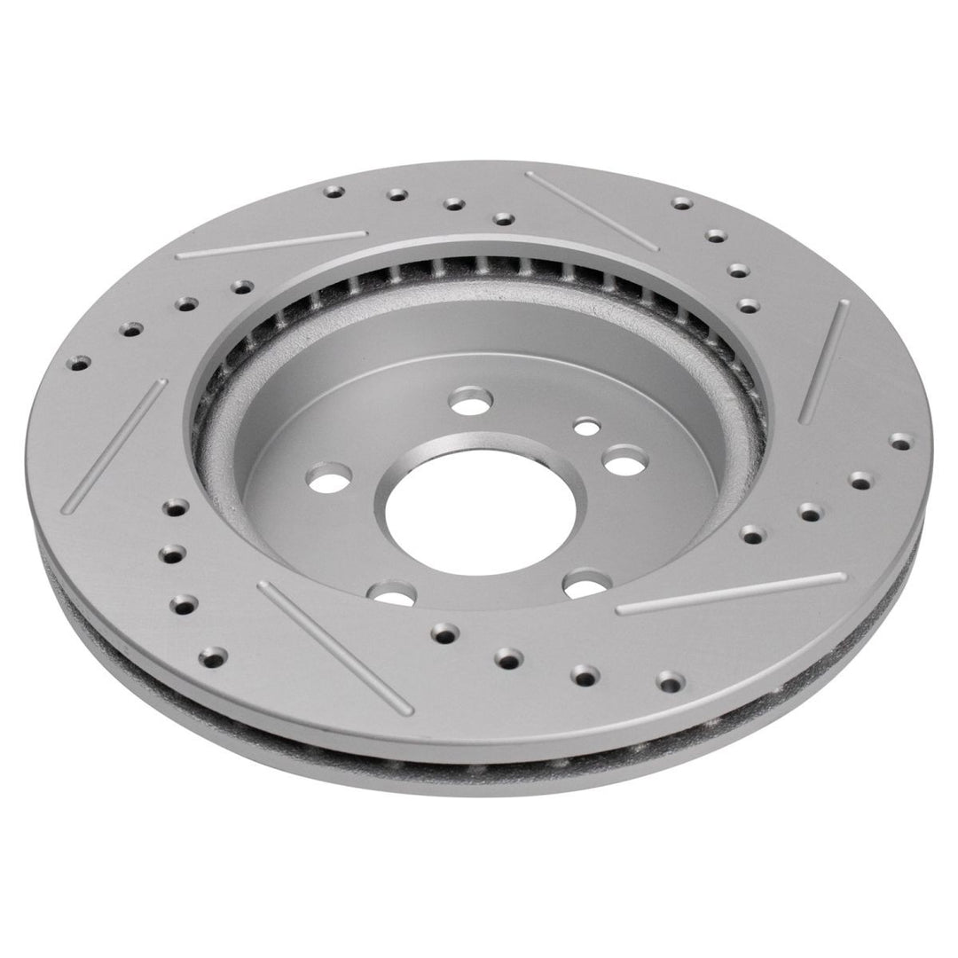 Front and Rear Ceramic Brake Pad and Drilled Rotor Kit for 1998-2005 Mercedes-Benz ML320, ML350 and ML430