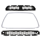 Chrome Upper and Lower Grille Kit for 2013-2015 Mitsubishi Outlander Sport MI1200262
