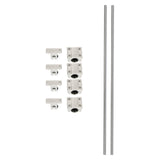 10 mm Linear Guide Rail Kit 500 mm with 2 Rods 4 Bearings 4 Supports for CNC